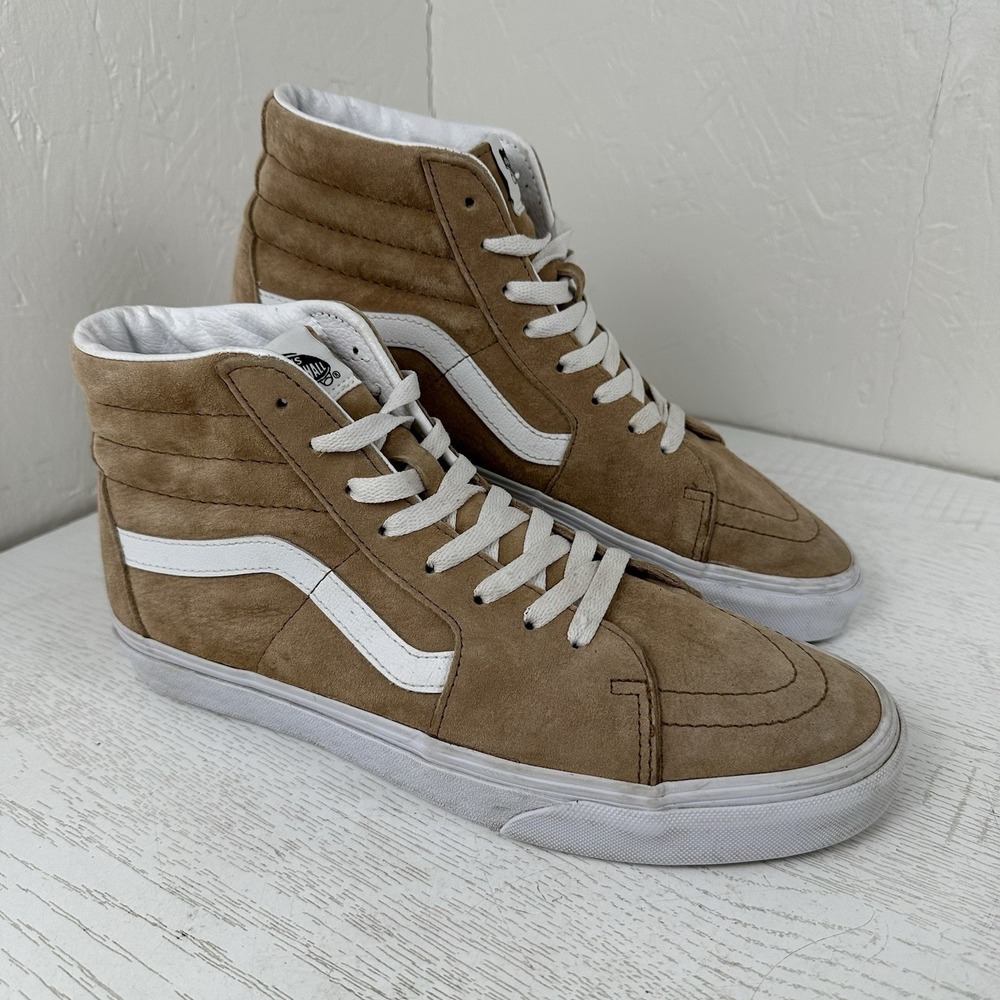 Vans Sk8-Hi Pig Suede Tobacco Brown Men's 9.5 Women's 11 Sneakers Shoes